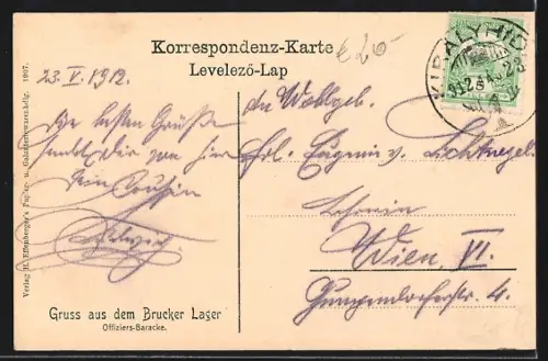 AK Brucker Lager, Offiziers-Baracke am Lagerweg