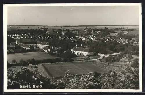 AK Dörfl /Bgld., Ortsansicht aus der Vogelschau