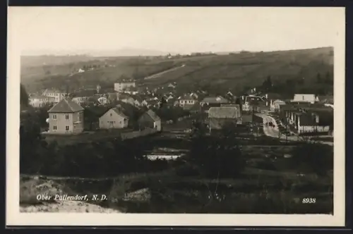 AK Ober Pullendorf /N.D., Ortsansicht vom Berghang aus