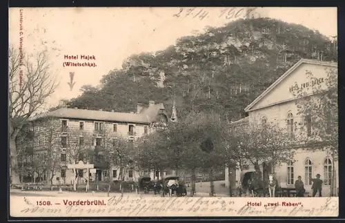 AK Vorderbrühl, Hotel Zwei Raben und Hotel Hajek
