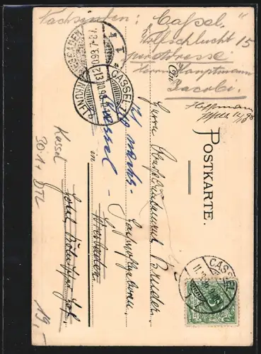 Lithographie Kassel, Hessisches Feld Artillerie-Regt. Nr. 11