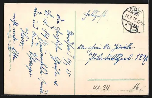 AK U-Boote U 16, U 17, U 18 und U 19 in der Schleuse