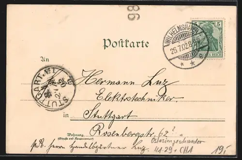 Lithographie Kreuzer Hansa im Golf von Aden vor Anker, Matrosen am Schnellfeuergeschütz