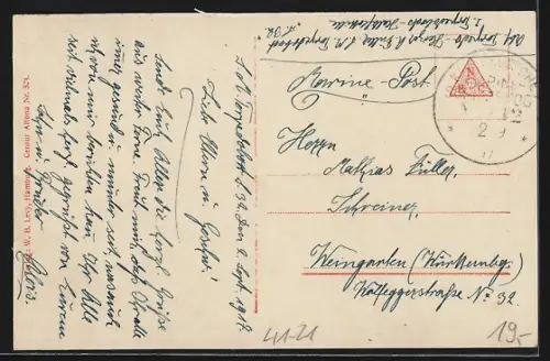 AK Torpedoboot auf hoher See, Reichskriegsflagge