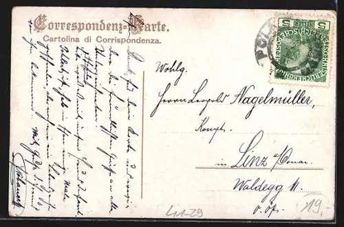 AK Kriegsschiff S.M.S. Habsburg in voller Fahrt