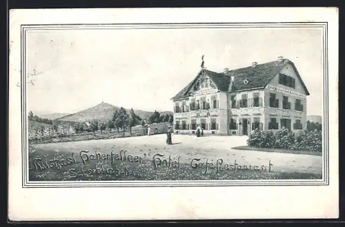 AK Klosterneuburg, Scheiblingstein, Michael Haberfellners Hotel u. Cafe-Restaurant