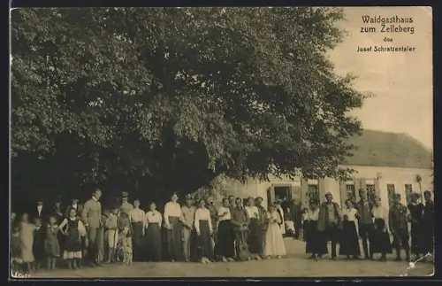 AK Wien, Waldgasthaus zum Zeileberg des Josef Schratzentaler