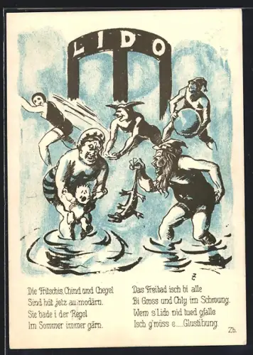 AK Luzern, Fritschi-Essen 1930, Fastnacht