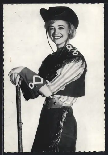 AK Schauspielerin Marika Kilius als Cowgirl