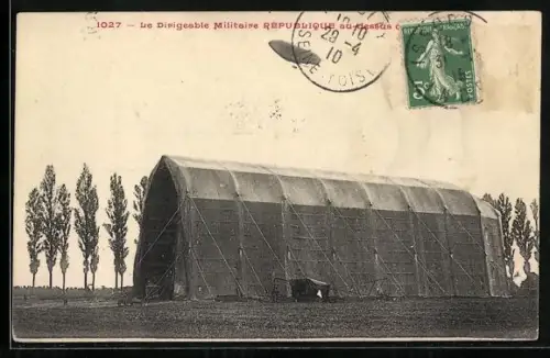 AK Le Dirigeable Militaire République, Zeppelin