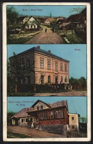 AK Brdo u Nove Paky, Restaurace u Kumburku P. Cady, Skola, Ulice