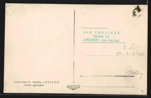 AK Josefov n. Met., Budova a Kancelare Zdravotniho Skladu 1.