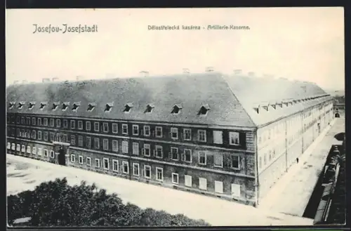 AK Josefstadt, Artillerie Kaserne aus der Vogelschau