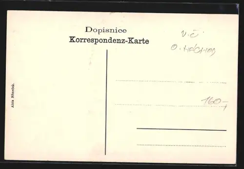 AK Josefstadt, Artillerie Kaserne aus der Vogelschau