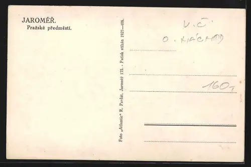 AK Jaromer, Prazske predmesti