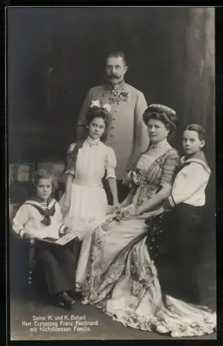 AK Erzherzog Franz Ferdinand mit höchstdessen Familie