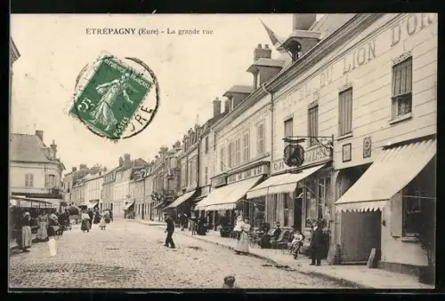 AK Etrepagny, La grande rue