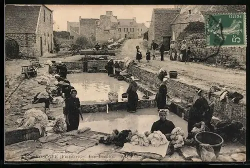 AK Roscoff, Les lavoirs, Waschfrauen