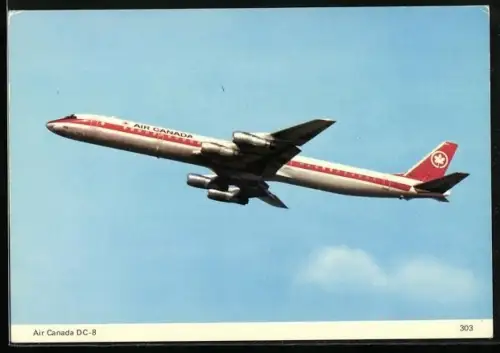 AK Flugzeug DC-8 in der Luft, Air Canada