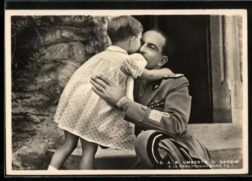 AK Umberto di Savoia e la Principessina Maria Pia