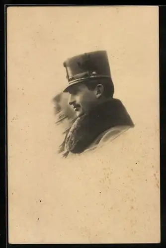 AK Profilporträt Kaiser Karl I. von Österreich mit Mütze