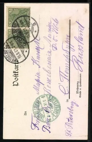 AK Durchbach, Ortenauer Bauer mit Pfeife und Regenschirm in badischer Volkstracht