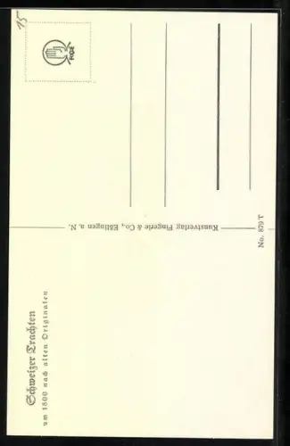 AK Schweizer Wanderer in volkstypischer Tracht