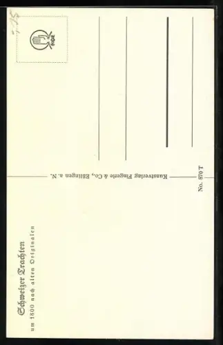 AK Hübsche Appenzellerin in Tracht um 1800, Ausser Rooden