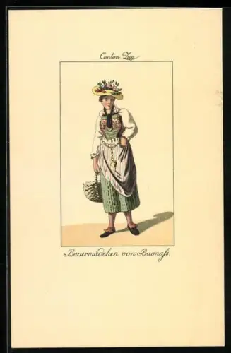 AK Bauernmädchen von Buonass