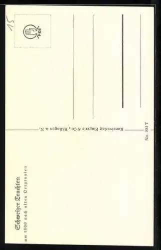 AK Champery, Mädchen in Volkstracht