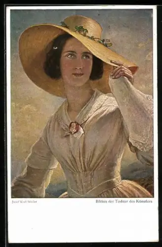 Künstler-AK Bildnis der Tocher von Josef Karl Stieler