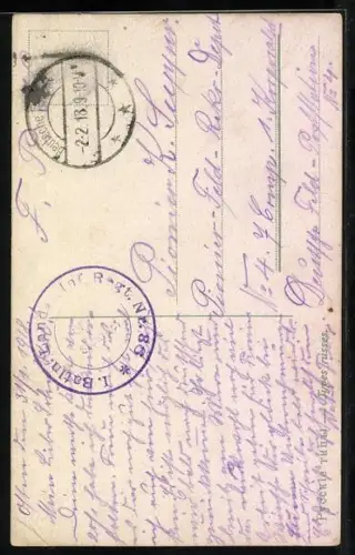 AK Mann und Frau in russischen Trachten beim Tanz