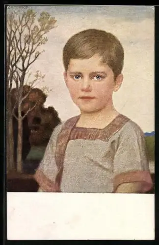Künstler-AK Ludwig von Zumbusch: Portrait eines Knaben