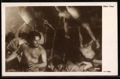 AK Szene aus dem Film Ben Hur