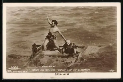 AK Ben-Hur, Rettung des römischen Feldherrn nach der Seeschlacht
