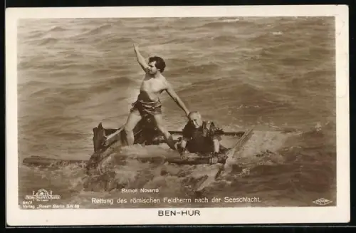 AK Ben-Hur, Rettung des römischen Feldherrn nach der Seeschlacht