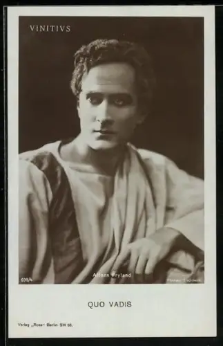 Foto-AK Filmszene Quo Vadis, Alfons Fryland als Vinitius