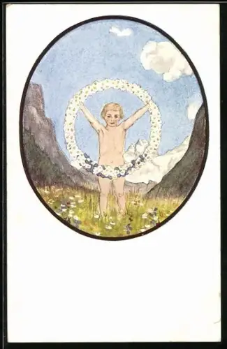 Künstler-AK Bad Reichenhall, Margareten- und Kornblumentag 1911, Festpostkarte