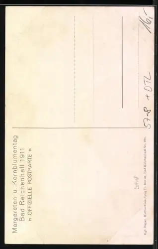 Künstler-AK Bad Reichenhall, Margareten- und Kornblumentag 1911, Festpostkarte