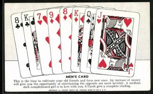 AK Men`s Card, 6 cards give a complete reading