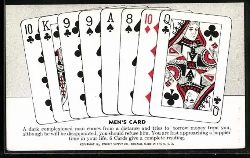 AK Men`s Card, 6 cards give a complete reading