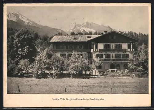 AK Berchtesgaden, Hotel-Pension Villa Bergheim-Gmundberg