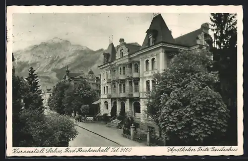 AK Bad Reichenhall, Hotel und Kuranstalt Salus, Bes. Apotheker Fritz Jautschus