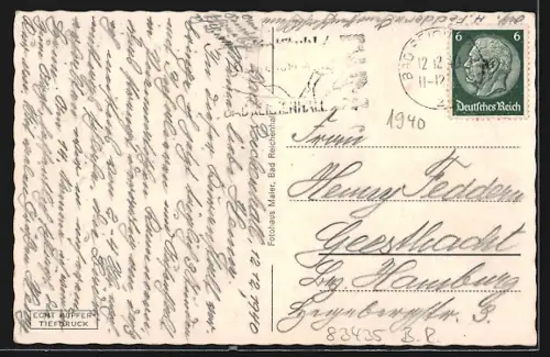 AK Bad Reichenhall, Hotel und Kuranstalt Salus, Bes. Apotheker Fritz Jautschus