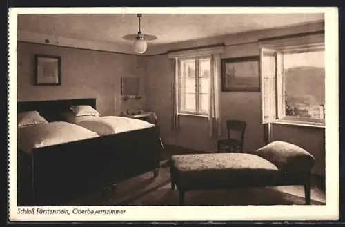 AK Berchtesgaden, Lehrerheim Schloss Fürstenstein, Oberbayernzimmer