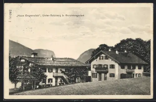 AK Unter-Salzberg b. Berchtesgaden, Hotel Haus Engerreich