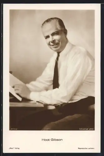 AK Hoot Gibson beim Lesen