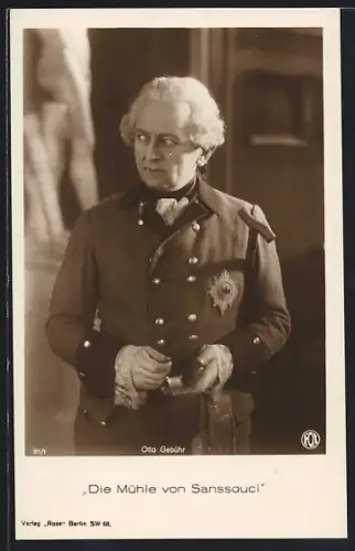 AK Filmszene, Otto Gebühr, Die Mühle Sanssouci