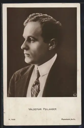 AK Schauspieler Valdemar Psilander ernst blickend