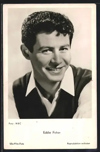 AK Schauspieler Eddie Fisher in die Kamera lächelnd